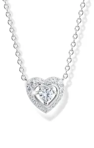 Modesi Pôvabný strieborný náhrdelník so srdiečkom M43082