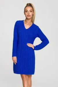 Modré svetrové šaty M713 #3503300