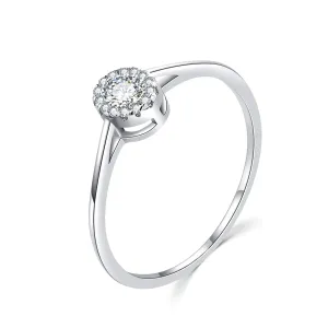 MOISS Luxusný strieborný prsteň s čírymi zirkónmi R00020 59 mm