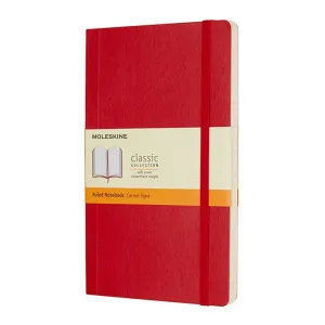 MOLESKINE Zápisník mäkký linajkovaný červený L (192 strán)