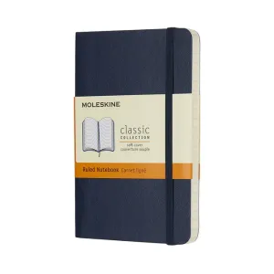 MOLESKINE Zápisník mäkký linajkovaný modrý S (192 strán)