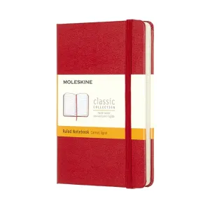 MOLESKINE Zápisník tvrdý linajkovaný červený S (192 strán)