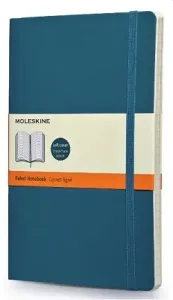 Zápisník MOLESKINE mäkký linajkový modrozelený L