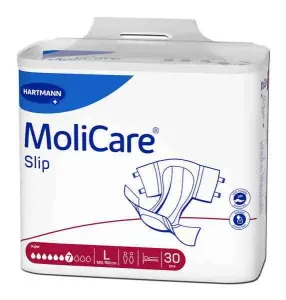 MoliCare Slip Super 7 kvapiek L inkontinenčné nohavičky, 120 - 150 cm, 2407 ml, 1x30 ks