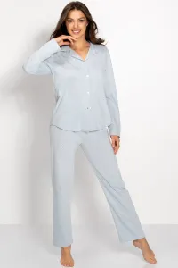 Dámske pyžamo Momenti Per Me Always Classy - bavlna Svetlomodrá XL