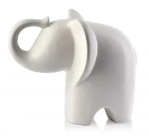 Keramický slon MIA WHITE IV biely