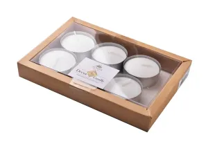 Sada čajových svíček MAX 6 ks bílá