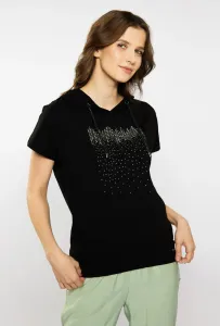 MONNARI Woman's T-Shirts Women's T-Shirt With Rhinestone Pattern #7048501