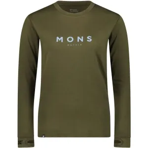 MONS ROYALE YOTEI CLASSIC Dámske Merino tričko, khaki, veľkosť #8308084