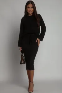 Čierny komplet pulóver + sukňa Eliza #8149819