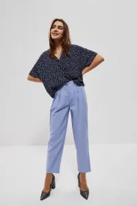 High waisted viscose trousers