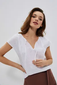 Cotton shirt blouse - white