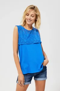 Top with lace - blue