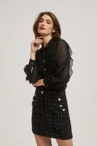 Shirt with ruffles on the sleeves
