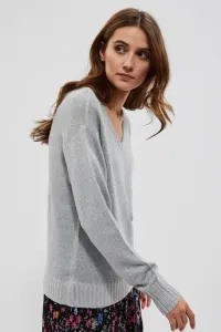 Sweater with a neckline on the back
