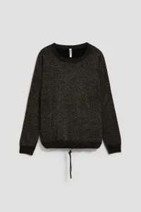 Sweater with metallic thread