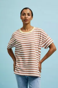 Women's striped T-shirt MOODO - brown #9507769