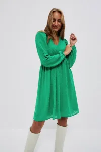 Dress with puffy sleeves - green #5736481
