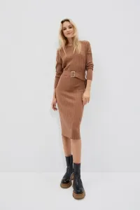 Ribbed dress with belt #5736139