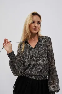 Shirt with print and tied neckline #5682181
