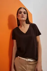 Moodo women's T-shirt - dark brown #6183006