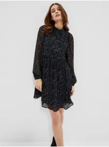 Čierne dámske vzorované šaty Moodo #1065914