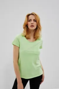 Simple T-shirt with pocket - green #5104622