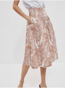 Béžová dámska vzorovaná sukňa Moodo