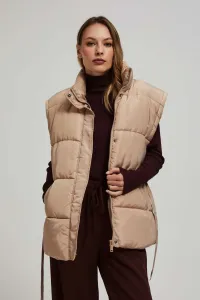 Quilted vest with belt #7958484