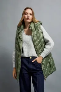 Quilted vest with hood #7979718