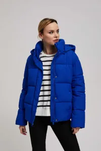Short quilted jacket with hood