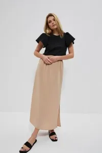 Maxi skirt made of smooth fabric