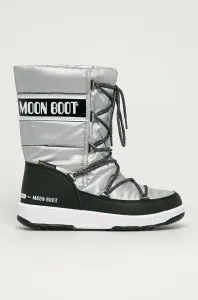 MOON BOOT-Girl Quilted Jr silver/black Strieborná 36