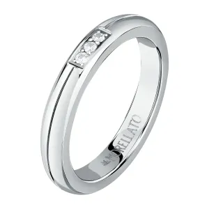 Morellato Slušivý oceľový prsteň s kryštálmi Love Rings SNA48 56 mm
