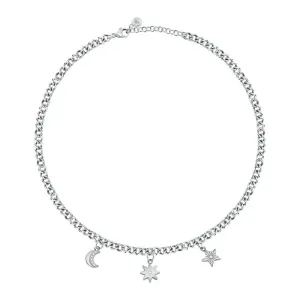 Morellato Hravý oceľový náhrdelník s príveskami Maia SAUY01