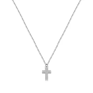 Morellato Pánsky oceľový náhrdelník s krížikom Motown SALS45