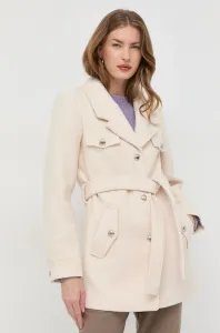 Kabát s prímesou vlny Morgan béžová farba, prechodný, #9021037