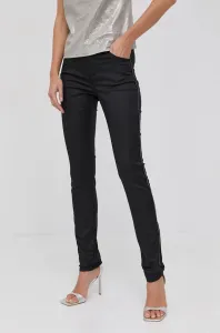 Nohavice Morgan dámske, čierna farba, priliehavé, stredne vysoký pás #4937652