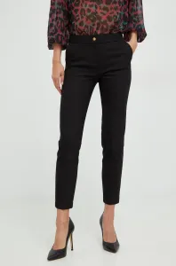 Nohavice Morgan dámske, čierna farba, rovné, stredne vysoký pás #7175317