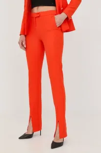 Nohavice Morgan dámske, oranžová farba, cigaretový strih, vysoký pás #7249187