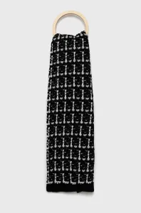 Šál Morgan dámsky, čierna farba, vzorovaný #184068