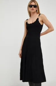 Šaty Morgan čierna farba, maxi, áčkový strih #8588791