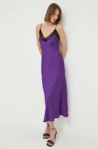 Šaty Morgan fialová farba, maxi, rovný strih