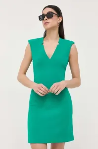 Šaty Morgan zelená farba, mini, rovný strih #8677386