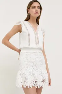 Sukňa Morgan biela farba, mini, rovný strih