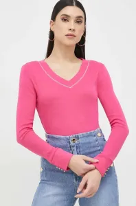 Tričko s dlhým rukávom Morgan dámsky, ružová farba #9205632