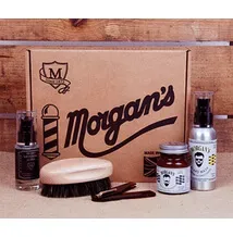 Morgans Gentlemans Beard Grooming Gift Set, Stylingový vosk na fúzy 50g, Hrebeň na fúzy, Kefa na fúzy, Šampón na fúzy 100ml, Elixír na fúzy 30 ml