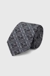 Hodvábna kravata Moschino šedá farba #4249271