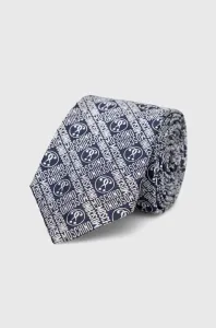 Hodvábna kravata Moschino tmavomodrá farba #4249270