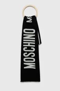 Šál Moschino pánsky, čierna farba, vzorovaný #4964095